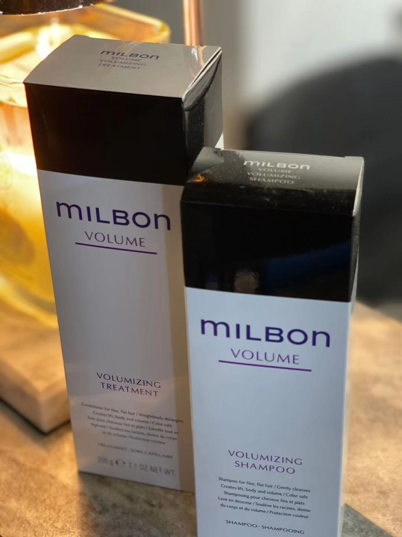 Milbon volume - shampoo 200ml $300//treatment 200g $380